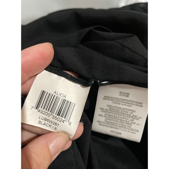 BCBG Max Azria Womens Alicia Silk Hi Low Strapless Dress size 6 Black Whimsigoth - Picture 8 of 9